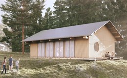 Modell Visiulaisierung der Schutzhütte