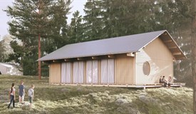 Modell Visiulaisierung der Schutzhütte